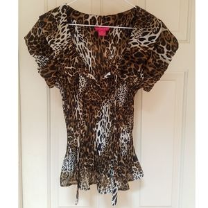 NWOT: Sunny Leigh leopard print top